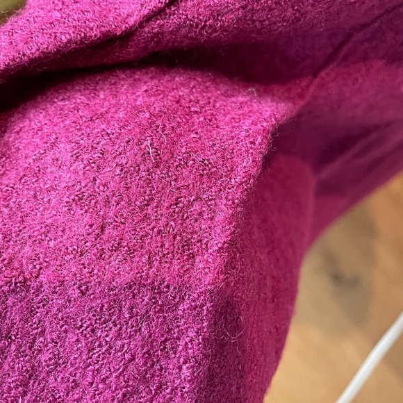 Aysha Saeed plum wool boucle pleated skirt - Picture 4 of 6